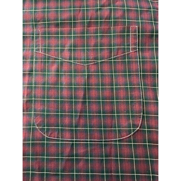 Lauren Ralph Lauren Button Down Shirt, Red/Green Plaid, Non-Iron Sz 17 1/2 32/33 - Picture 3 of 10
